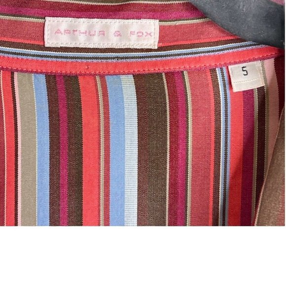Arthur & Fox Long Sleeve Button Front Stripe Shirt - Picture 5 of 10